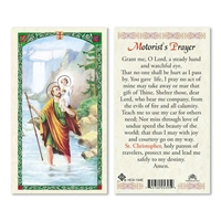 Saint Christopher Motorist's Prayer Laminated Prayer Card