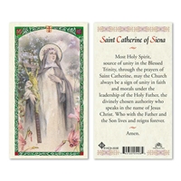 Saint Catherine of Siena Laminated Prayer Card