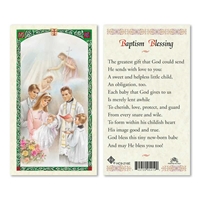 Baptismal Scene Laminated Prayer Card