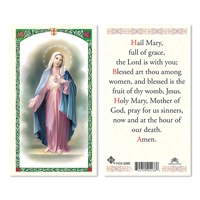 Hail Mary Laminated Prayer Card