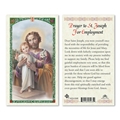 Saint Joseph for Employment Laminated Prayer Card