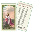 Jesus Praying - I Said a Prayer, Laminated Prayer Card