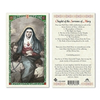 7 Sorrows of Mary Laminated Prayer Card