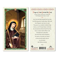 Prayer of St Gertrude the Great Laminated Prayer Card