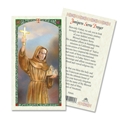 Saint Junipero Serra Laminated Prayer card