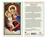 Novena to Our Lady of Good Remedy Laminated Prayer Card
