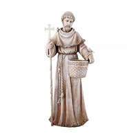 Saint Francis Planter Statue with Solar Light