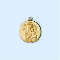 Our Lady of Perpetual Help 12KT Gold Filled Oval Medal