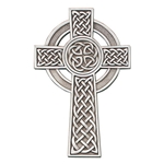 Fine Pewter Celtic Wall Cross - Silver Finish - 8-Inch