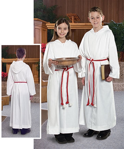 Child's Monastic Alb with Hood