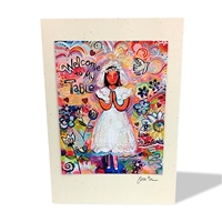 Contemporary 1st Communion Greeting Card by Jen Norton ~ Girl