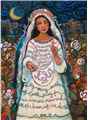 Hail Mary Painting on Wood Plaque - Jen Norton