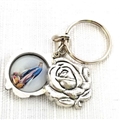 Our Lady of Grace Rose Keychain Locket
