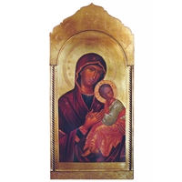 Madonna and Child Icon Florentine Plaque - 21 x 45-Inch