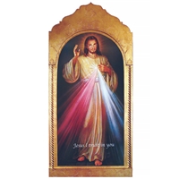 Divine Mercy Florentine Plaque - 21 x 45-Inch