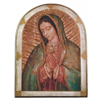 Our Lady of Guadalupe Florentine Plaque - 23 x 13-Inch