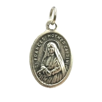 St. Frances Xavier Cabrini Oxidized Medal