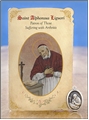St Alphonsus Liguori (Arthritis) Healing Holy Card with Medal