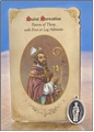 St Servatius (Foot & Leg Ailments) Healing Holy Card with Medal