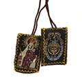 Our Lady of Mt. Carmel Cloth Scapular with Gold Embroidery