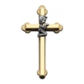 Gold Cross with Praying Boy - 4-Inch
