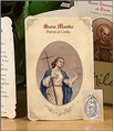 Saint Martha (Cooks) Holy Card with Medal