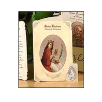 Saint Barbara (Architects) Holy Card with Medal