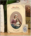 Saint Anne (Homemakers) Holy Card with Medal