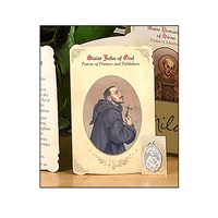 Saint John of God (Printers, Publishers) Holy Card with Medal