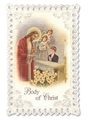 Kneeling Boy First Communion Lace Edged Holy Card