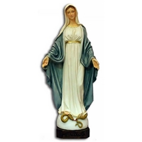Our Lady of Grace Alabaster Statue - 12-Inch