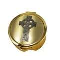 Size 4 Celtic Cross Gold Cast Pyx In Burse