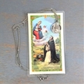 St Dominic Prayer Card with Pewter Medal