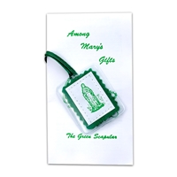 Among Mary's Gifts Green Scapular - Bulk Pack of 50