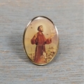 St. Francis Gold Rim Lapel Pin