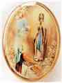 Our Lady of Lourdes Gold Rim Lapel Pin