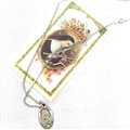 St Rita Pewter Medal on Chain with Prayer Card