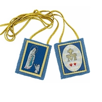 Blue Immaculate Conception Scapular - 100% Wool
