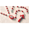 Confirmation Wood Bead Rosary with clasp