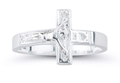 Sterling Silver Crucifix Ring - Sizes 9 - 12