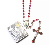Confirmation Crystal Rosary with Plaque