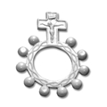 White Plastic Rosary Ring