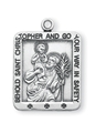 Square Sterling Silver Saint Christopher Medal