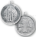 Large Sterling Silver St Benedict Jubilee Medal