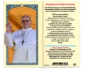 Pope Francis Laminated Holy Card in Spanish