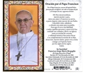 Papa Francisco Holy Card in Spanish