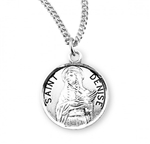 Saint Denise Sterling Silver Medal with 18-Inch Chain