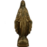 24 inch Our Lady Of Grace - Bronze Finish Plastic Outdoor Statue