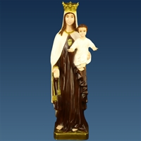 Our Lady of Mt. Carmel Red Vinyl Statue