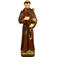 St Francis Vinyl Statue - 32 inches Tall